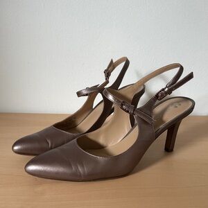 Naturalizer Metallic Pointed-Toe Slingback Heels, 8
